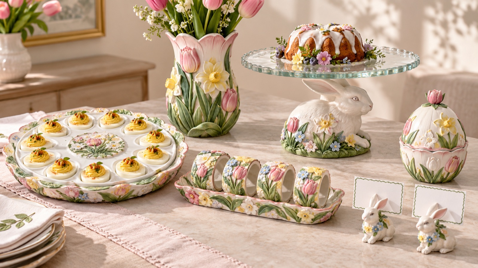 Floral ceramic giftware and seasonal collectible range