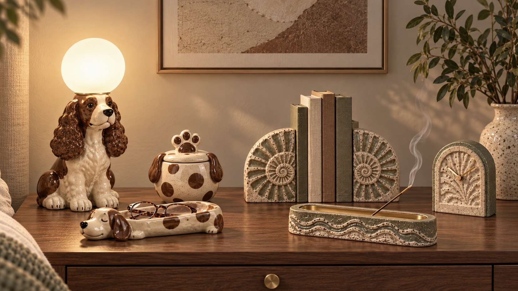 Decorative ceramic lighting and ambience accessories