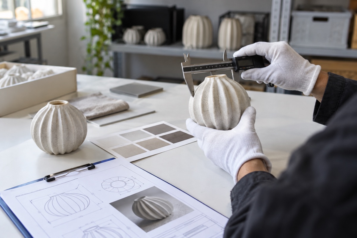 Illustrative product quality check against specification